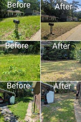 Before Edged To Perfection LLC lawn care services After Edged To Perfection LLC lawn care services Do you see the difference?