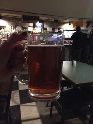 Ice cold après ski beer hits the spot!