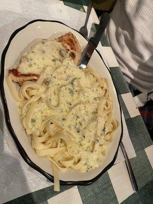Chicken fettuccine Alfredo