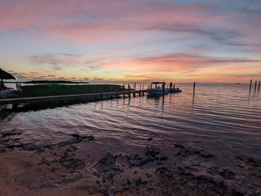 View from the beach at sunset, Atlantic Bay Resort
