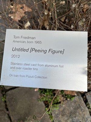 The Peeing Figure Sculpture