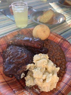 BBQ ribs and chicken