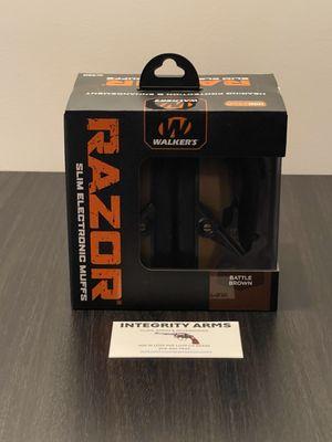 Walker's Razor Slim Electronic Muffs (Hearing Protection) and Business Card