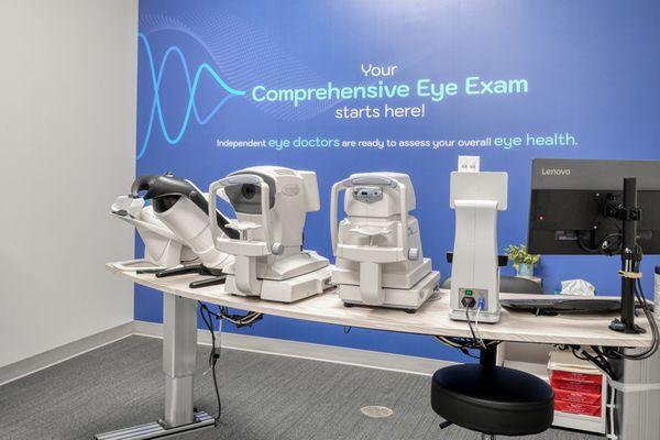 Eye Exam Equipment at Stanton Optical store in North Little Rock, AR 72116