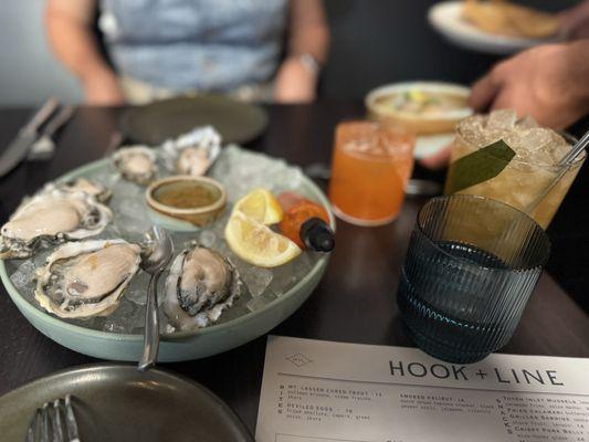 Beautiful presentation on the oysters, were a touch creamier than I go for.