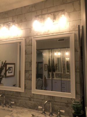 My bathroom is gorgeous.Pearl Gray paint