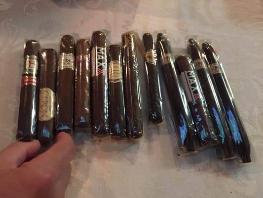 5 cent table. Buy one cigar at regular price and get one of these new release cigars for 5 cents.