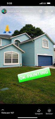 Exterior paint complete