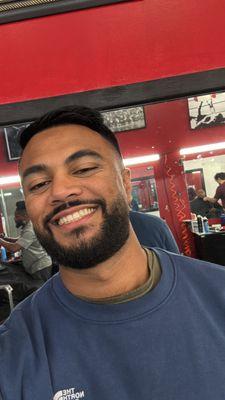 Me after a haircut with Derrick