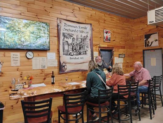 When bar tasting. The owner is very knowledgeable of his product and very friendly.