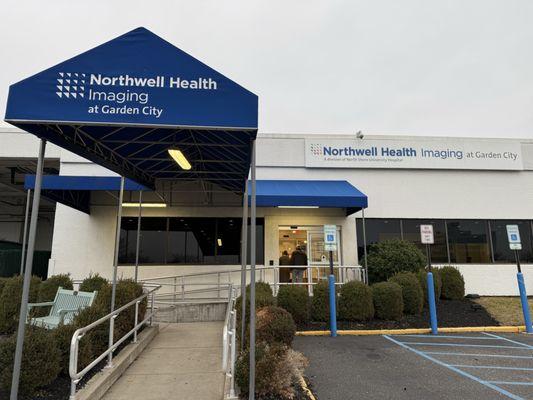 Entrance from parking lot