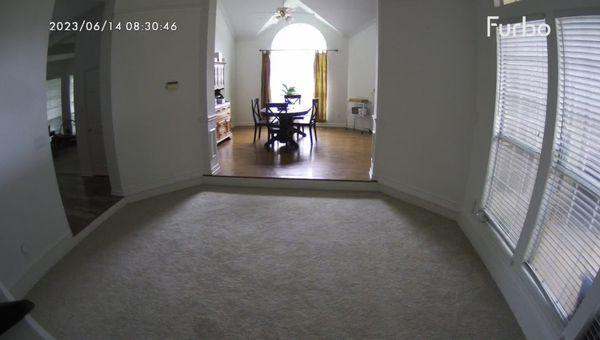 Before - sunken living room, walls separating the space