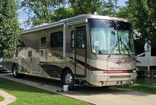 Our coach where the stereo was installed