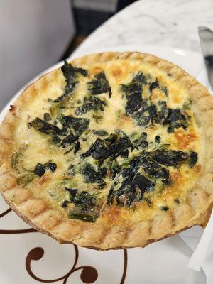 Spinach and goat cheese quiche