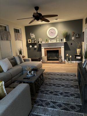 Beautiful Pergo floor purchased from Stout's and installed by one of their contractors Woody!! Absolutely love it!!