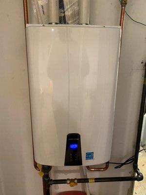Navien tankless water heater.