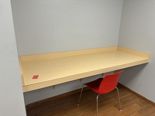 Folding desk / chill area inside laundry facility