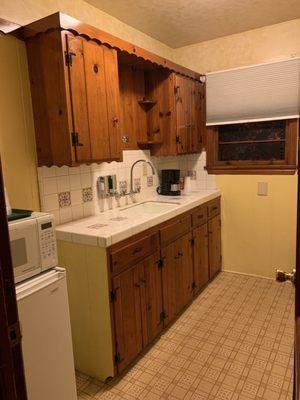 Kitchenette with supplies