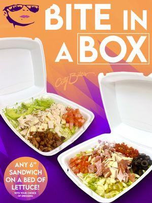 ANY 6 " SANDWICH ON A BED OF LETTUCE! WITH YOUR CHOICE OF DRESSING