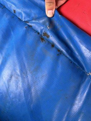 The black spots the owner stated was from previous usage