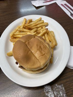 Cheeseburger and fries!