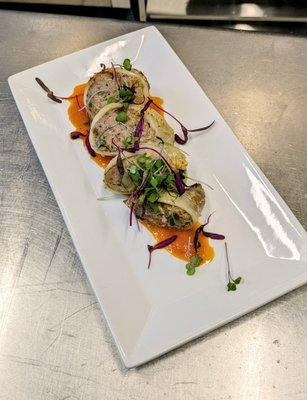 Sausage stuffed Calamari