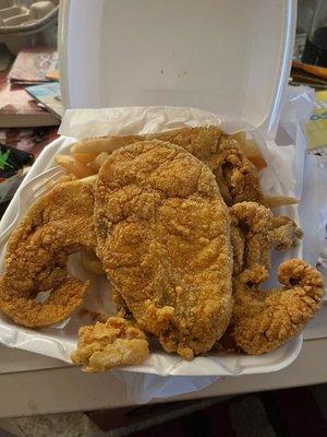 The old dry crumbly pieces are under the ONE good piece.