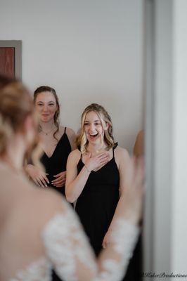 First look at the bride