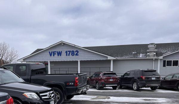 VFW is located on White Bear Lake. This photo from their exclusive parking lot across the street