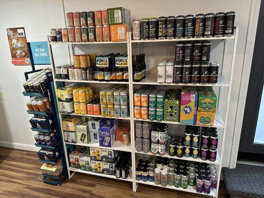 Non-alcoholic craft beer selection