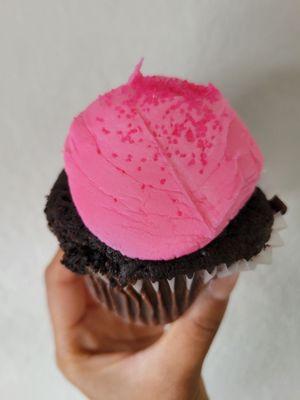 Single Cupcake: Pink chocolate