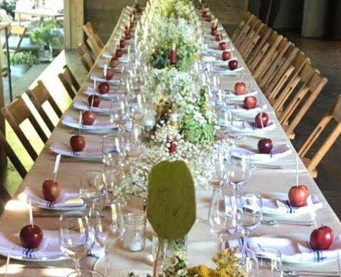 Barn wedding table scape, country chic