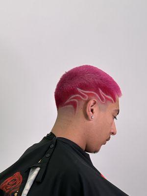 Color Service w/ Flame Design