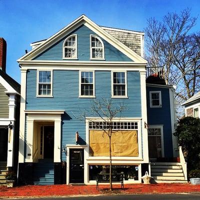 Our building before our big window reveal. Enter up the stairs on the right.