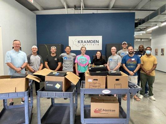 Net App volunteers donated 100+ computers and learned to refurbish them.