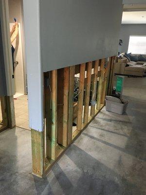 Flood Damage, Wood Floors needed to be removed