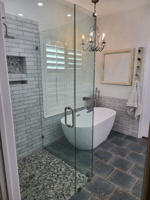 Full bathroom remodel job at my Dallas home