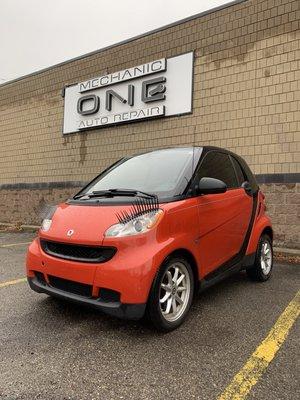 It's called a Smart car, because it's not dumb. Get it?