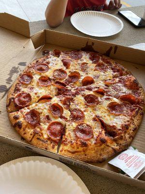 Large pep with extra sauce. Amazing!!