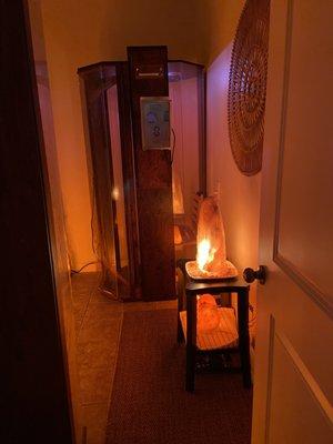 Salt lamps and booths