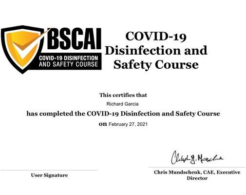 Elegant House Cleaning Is Certified COVID-19 Disinfection Deep Cleaning Procedures and Protocols