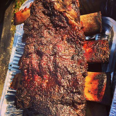 Hickory smoked beef ribs