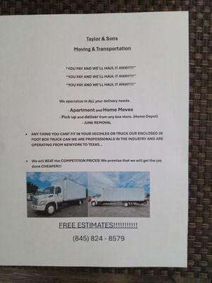 Taylor & Sons Moving & Transportation