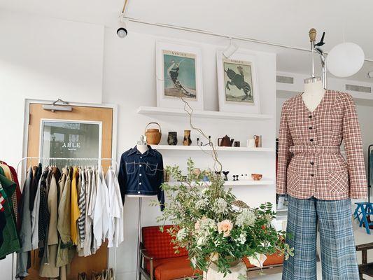 A collection of vintage and modern goods