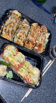Cocochi roll, magic castle roll, and fantastic roll. (Left, right, bottom)