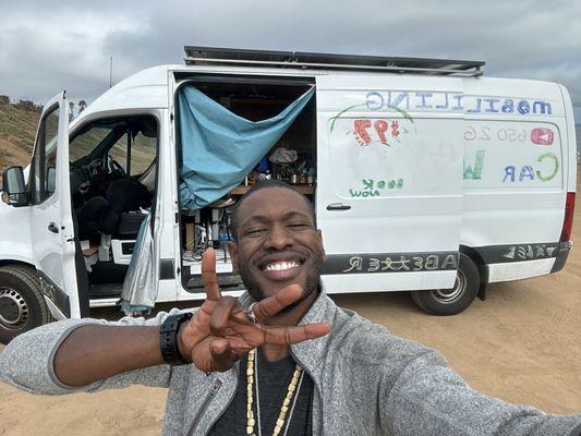 Howdy!
Hendy Here pictured with my Solar Sprinter Ready to make Your Vehicle Shine and Smell like all the roses.
See You SOON!