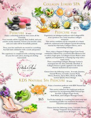 Pedi-spa Menu