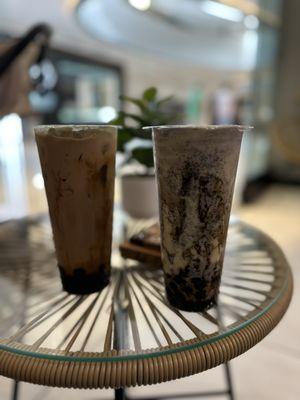 Brown Sugar Milk Tea and 3. Brulee Oreo Matcha Milk Tea