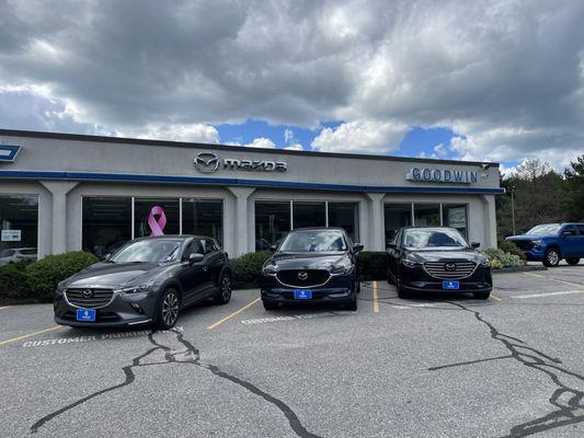 Exterior of our Mazda Showroom in Brunswick, Maine - 2023