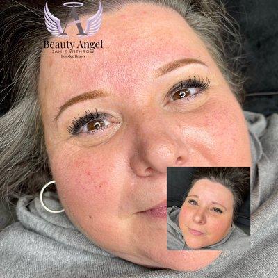 Before and after Powder brow treatment!